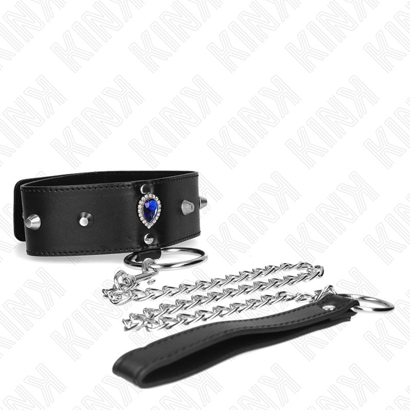 Necklace 65 Cm With Strap With Diamonds Adjustable 36 43 Cm X 5 Cm - 4