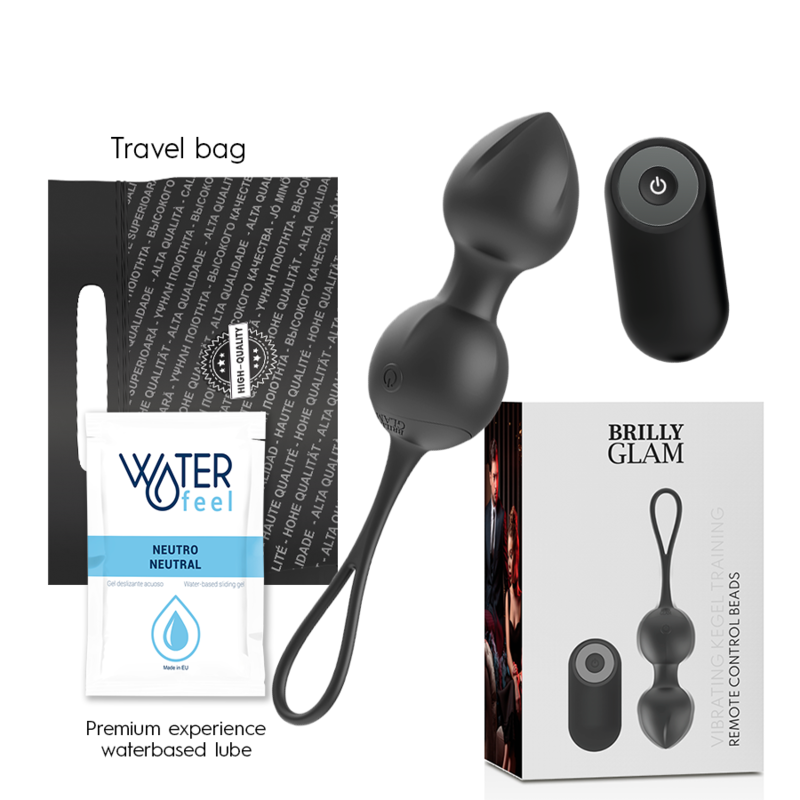 Brilly Glam Vibrating Kegel Beads Remote Control - 2