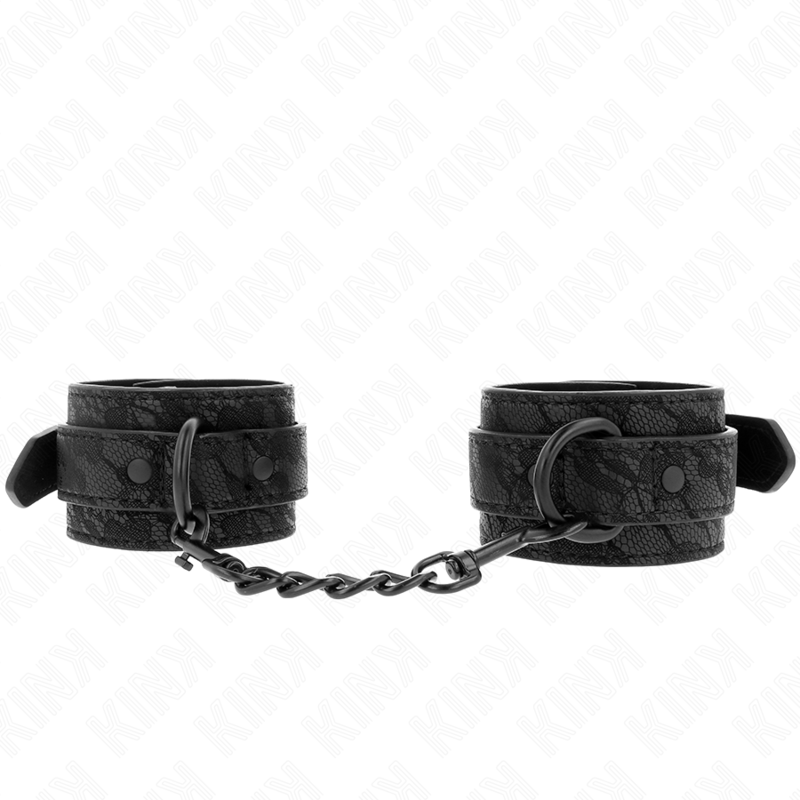 Wrist Restraint Dark Lace Covered Wrist Cuffs Adjustable 19 26 Cm - 2