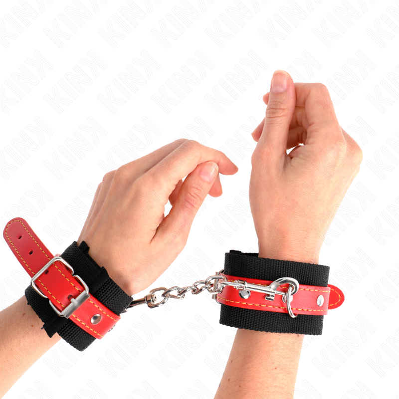 Wrist Nylon Wrist Restraints With Leatherette Adjustable 19 24 Cm X 5 Cm