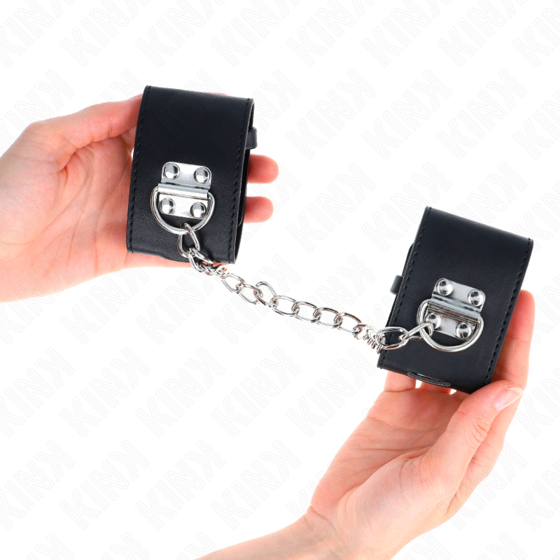 Wrist Fixed Wrist Restraints With Chain 30 Cm And Padlock Closure Adjustable 16 23 Cm X 5 Cm - 4
