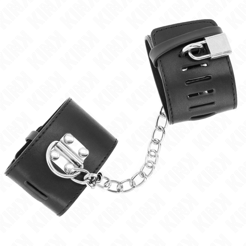 Wrist Fixed Wrist Restraints With Chain 30 Cm And Padlock Closure Adjustable 16 23 Cm X 5 Cm - 3