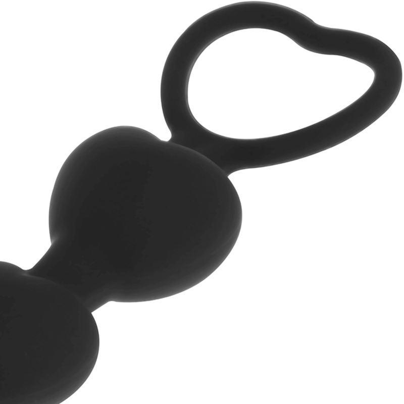 Black Silver Mila Anal Chain Of Hearts 18 cm - 3