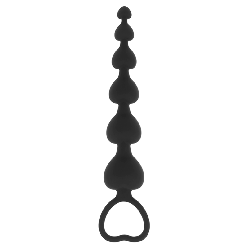 Black Silver Mila Anal Chain Of Hearts 18 cm - 5