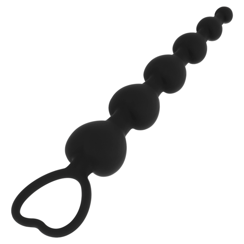 Black Silver Mila Anal Chain Of Hearts 18 cm - 4