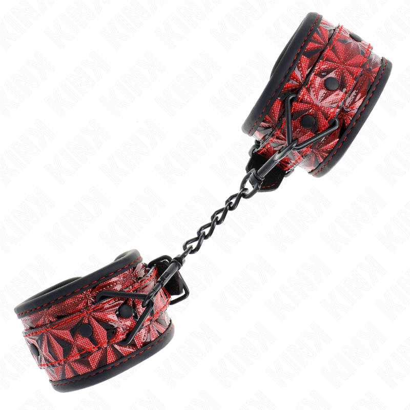 Wrist Diamond Pattern Wrist Restraints Dark Adjustable 17 26 Cm X 5 Cm - 3