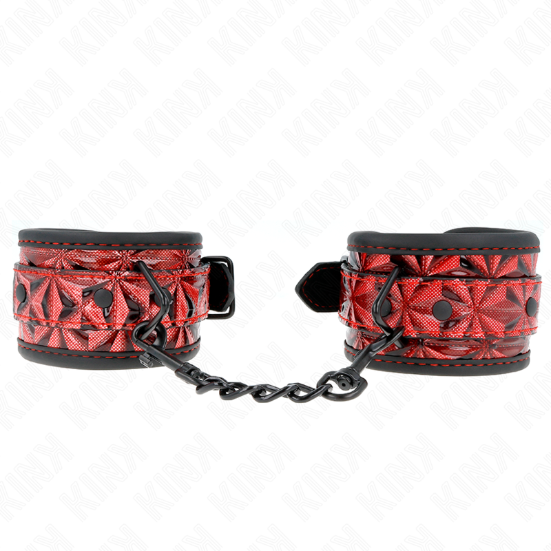 Wrist Diamond Pattern Wrist Restraints Dark Adjustable 17 26 Cm X 5 Cm - 2