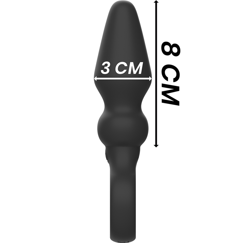 Black Silver Ozzy Powerful Silicone Anal Plug - 4