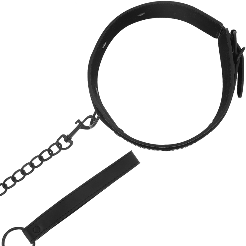 Intense Fetish Vegan Leather Collar - 5
