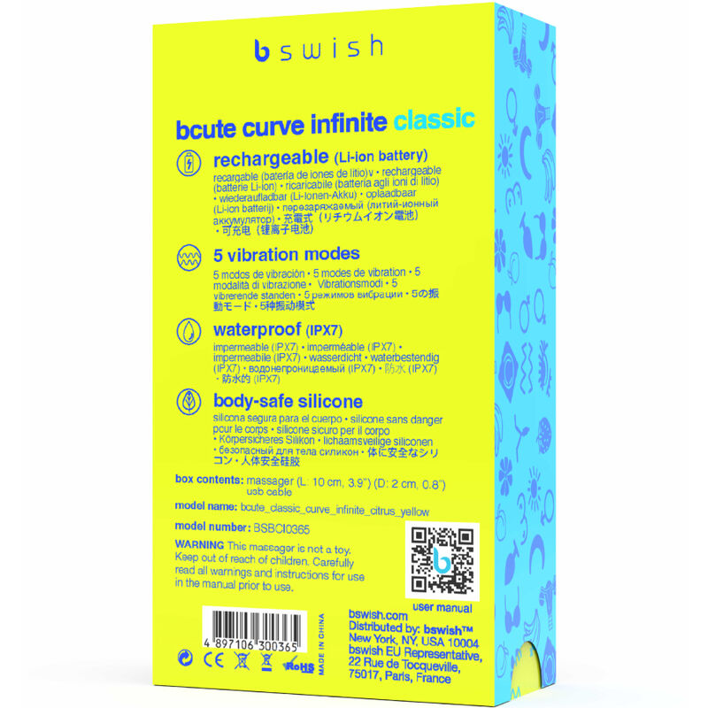 Swish Bcute Curve Infinite Classic Rechargeable Silicone Vibrator - 5