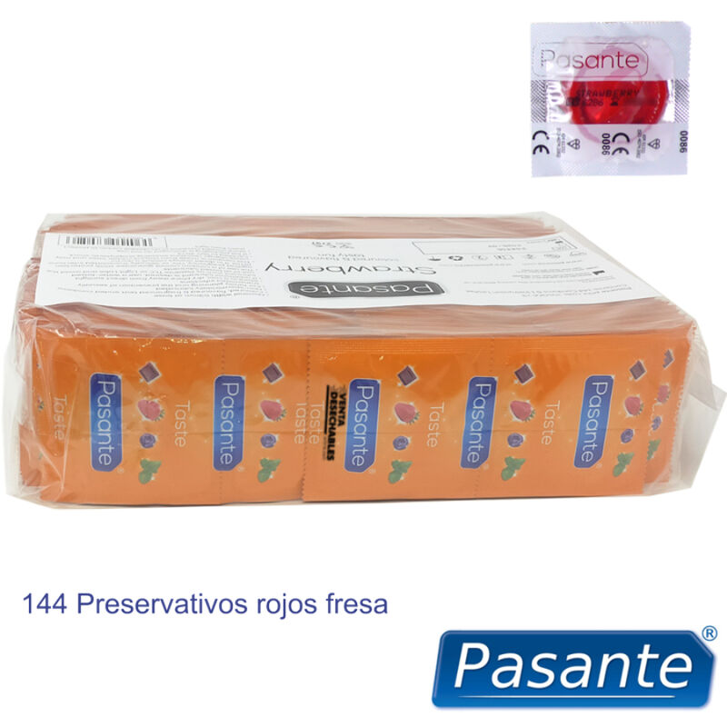 Pasante Condoms Flavor Strawberry Bag - 3