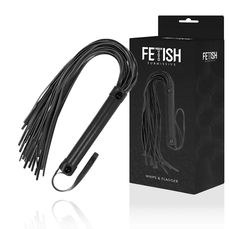 Fetish Submissive Bondage Vegan Leather Whip - 2