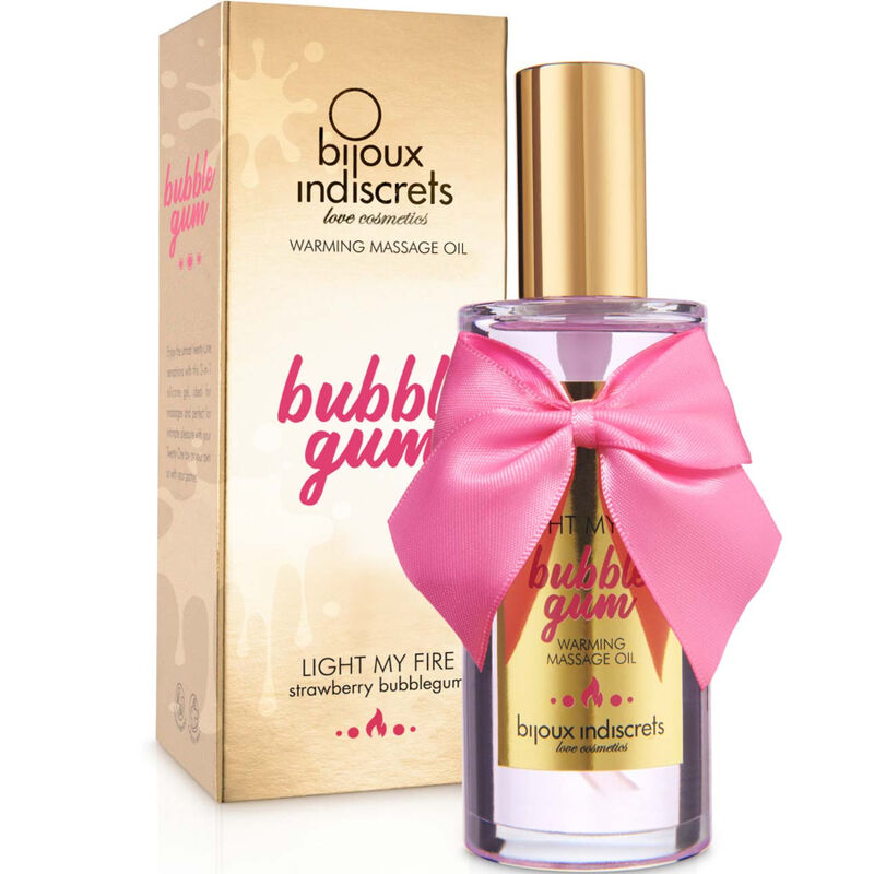 Bijoux Love Cosmetiques Indiscrets Light My Fire Massage Oil Heat Effect Gum Flavor - 2