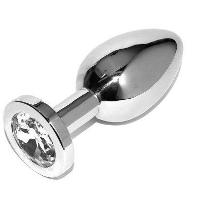 Metal Hard Anal Plug Diamond Transparent Small 5 71Cm - 2