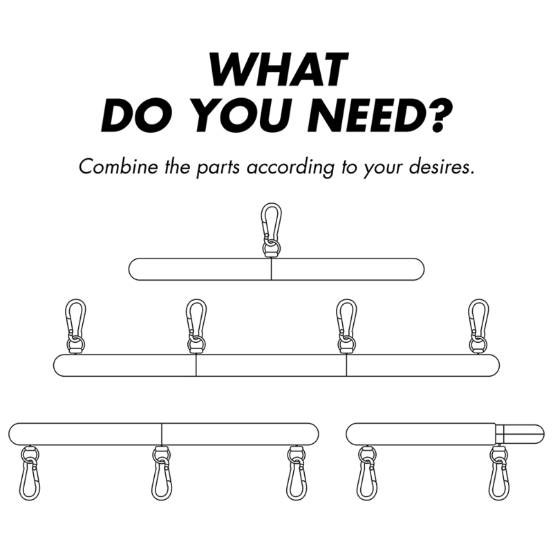 Fetish Submissive Bondage Separator Bar 4 Pieces - 3