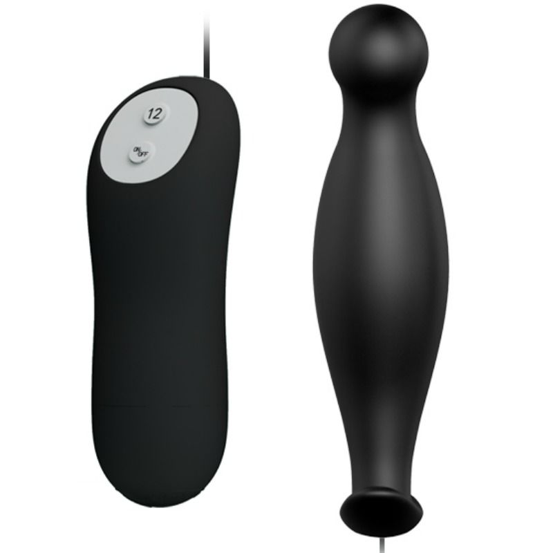 Remote Control Pretty Love Silicone Anal Plug 12 Vibration Modes - 2