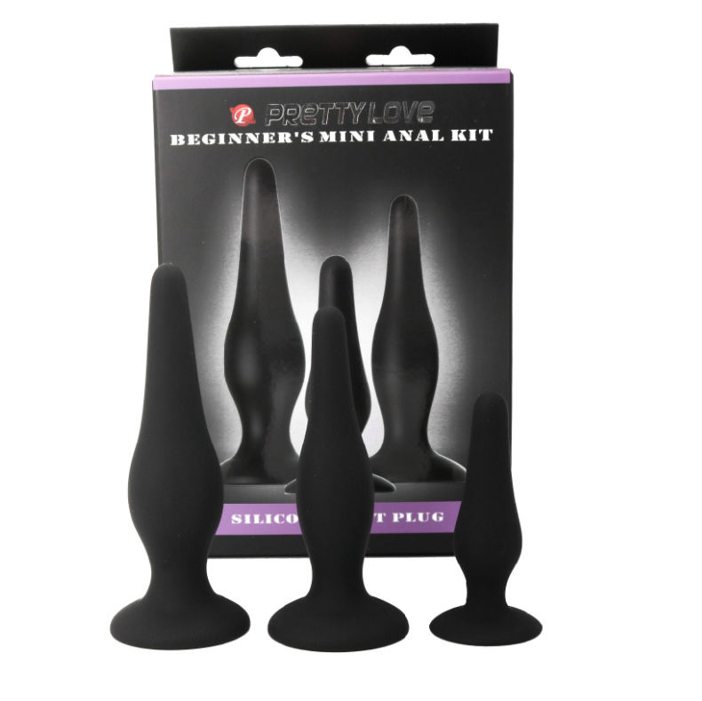 Anal Toys Pretty Love Anal Plugs Silicone Initiation Kit - 2