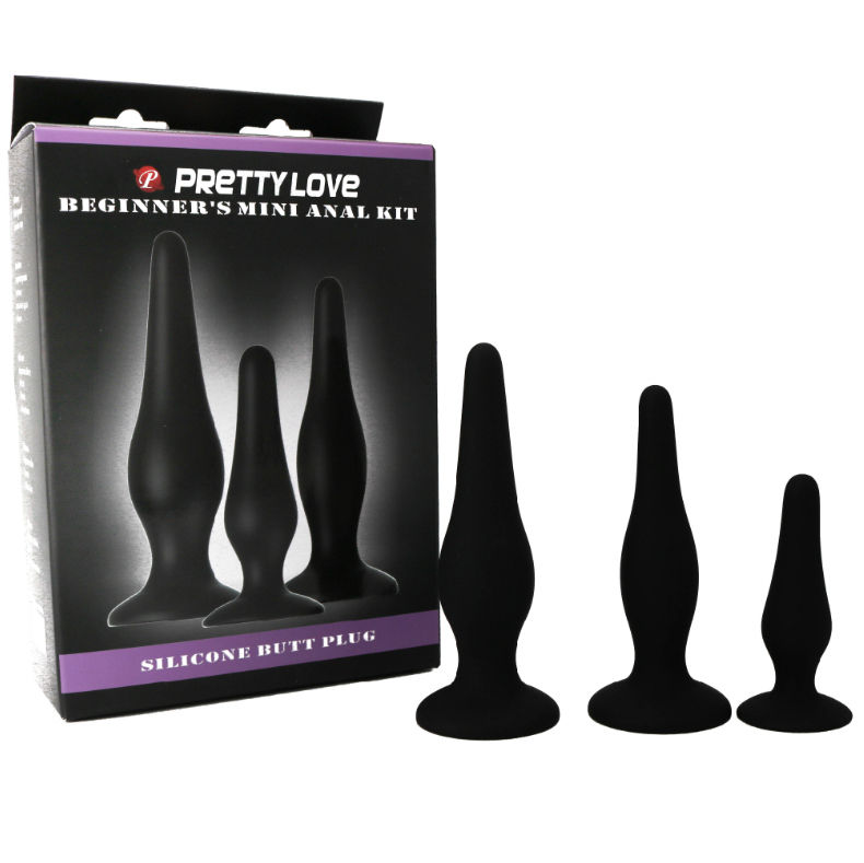 Anal Toys Pretty Love Anal Plugs Silicone Initiation Kit - 4