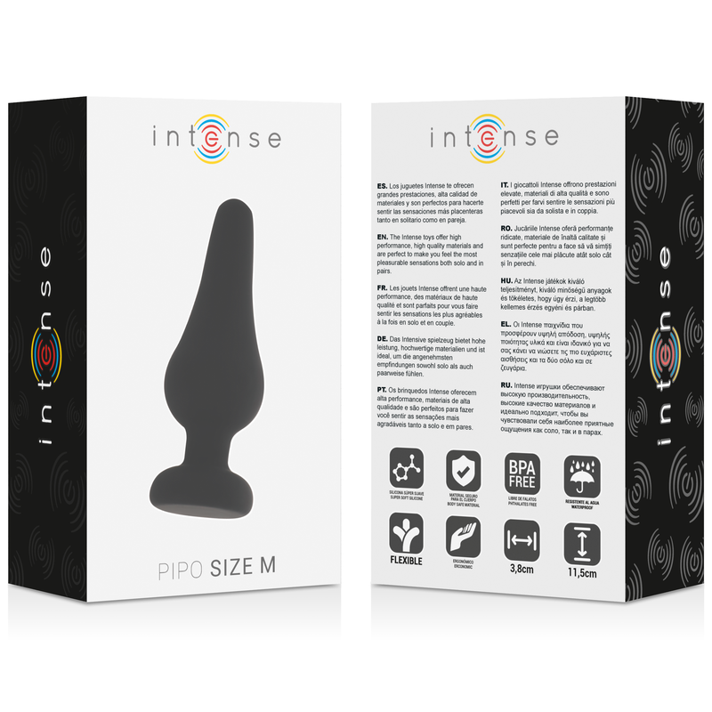 Intense Anal Toys Anal Plug Pipo Silicone 11 CM - 4