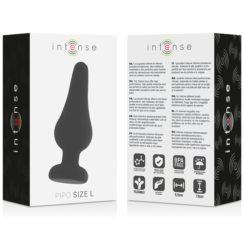 Intense Anal Toys Anal Plug Pipo Silicone 13 CM - 4