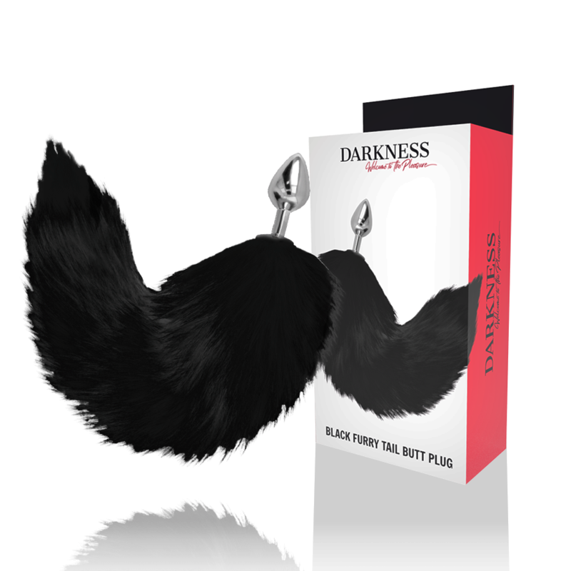 Darkness Anal Silver Anal Plug 8 Cm With Tail