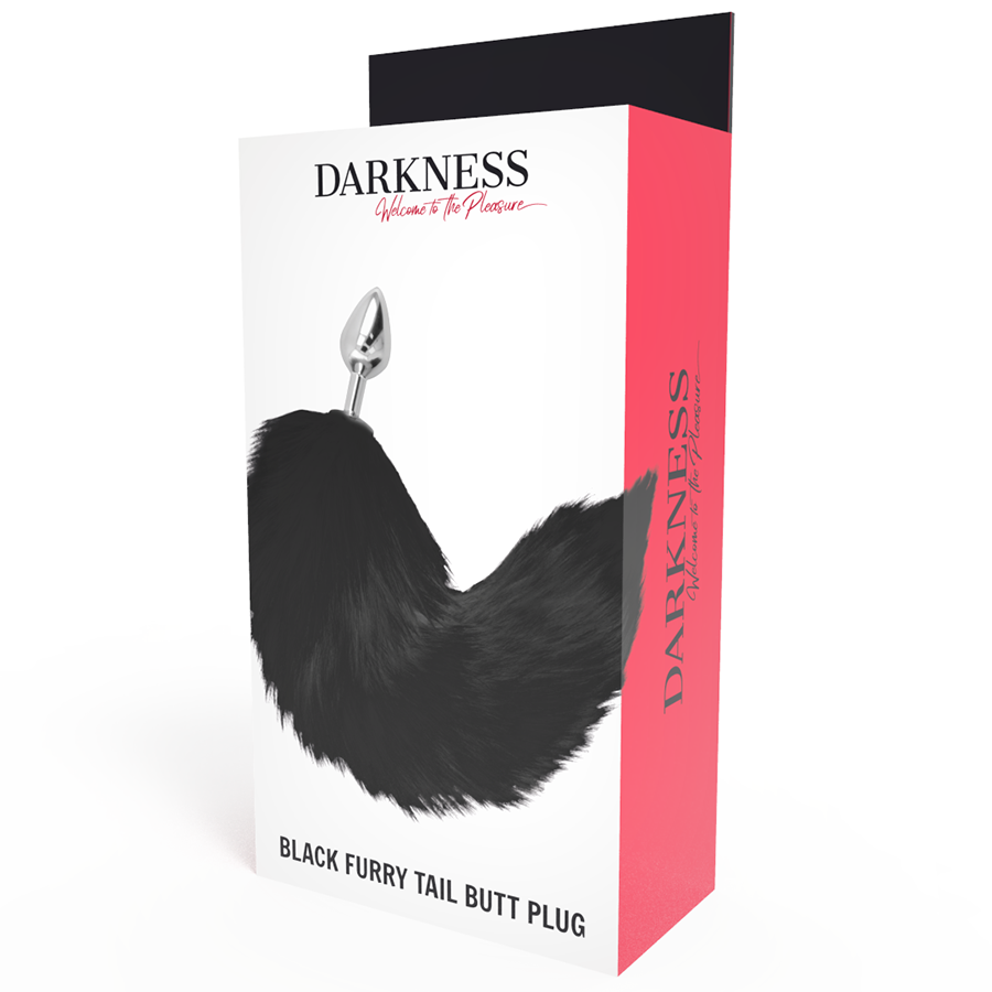 Darkness Anal Silver Anal Plug 8 Cm With Tail - 4