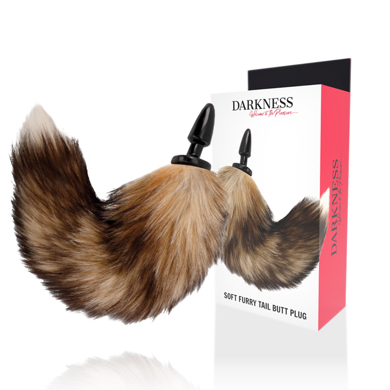 Darkness Anal Natural Tail With Silicone Anal Plug 10 Cm