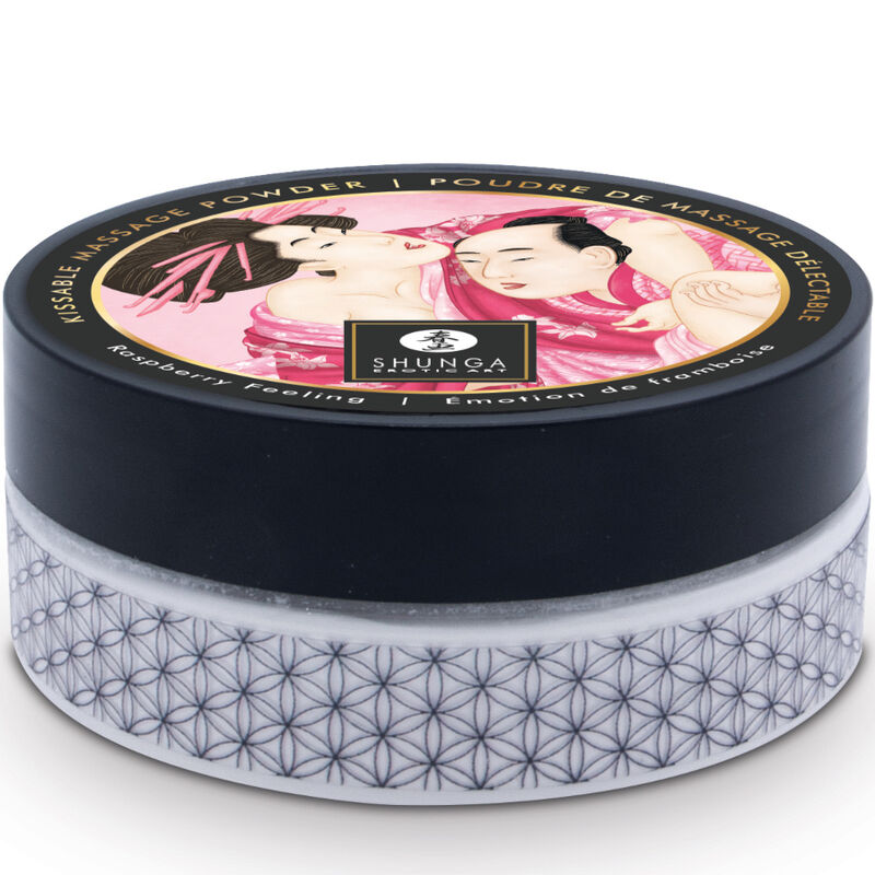 Shunga Body Power Edible Massage Powder Kit Raspberry - 2