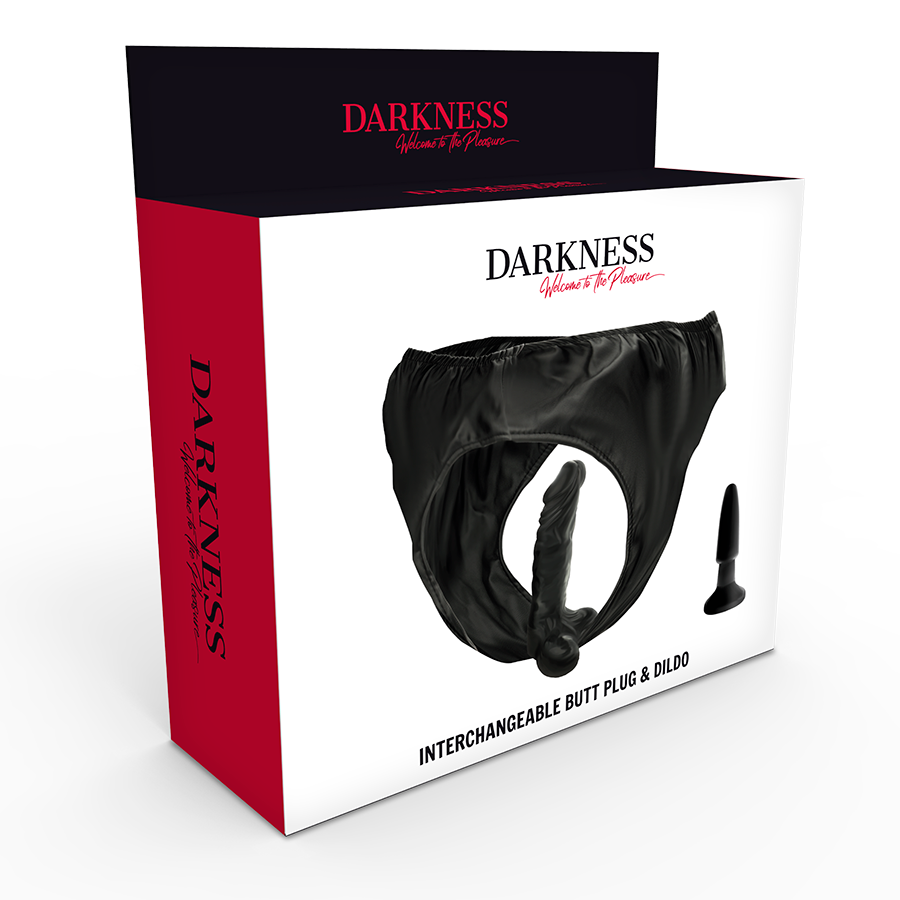Darkness Sensations Panties With Plug And Interchangeable Dildo - 4