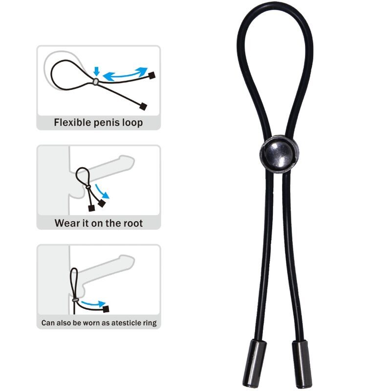 For Him Pretty Love Cord Penis Ring And Testicles - 3