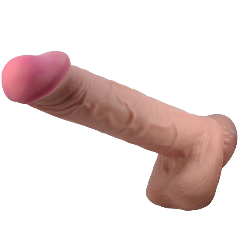 Dildos Pretty Love Sliding Skin Realistisk With Sliding Skin Suction Cup 26 cm