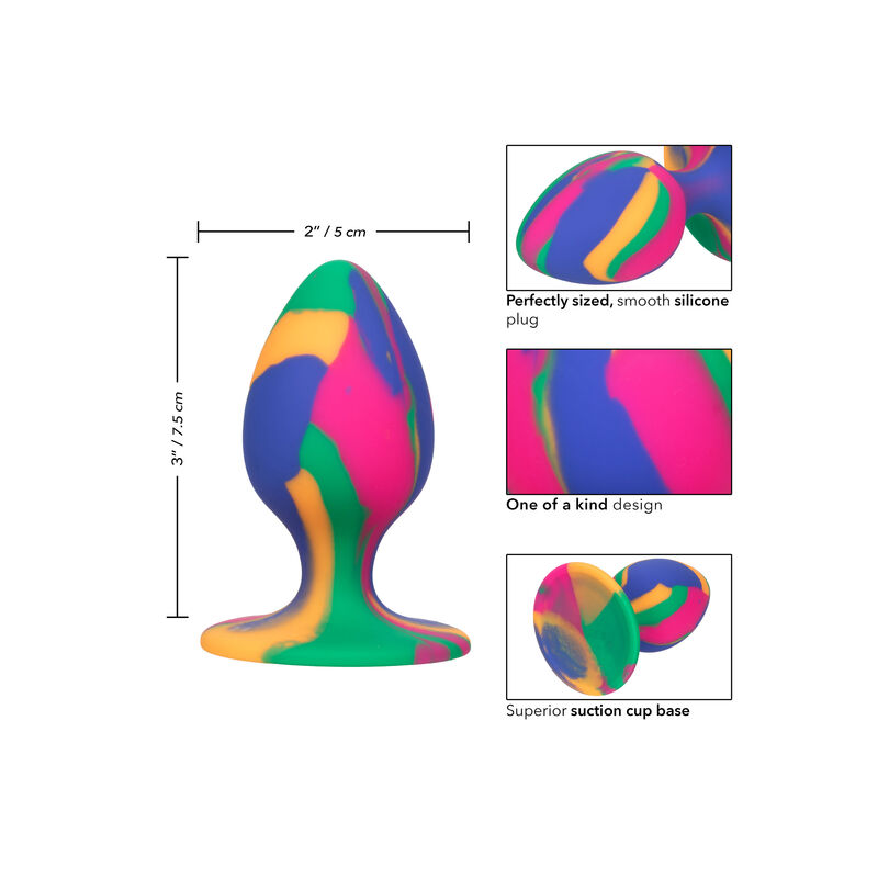 Calexotics Cheeky Medium Tie Dye Plug Anal - 3