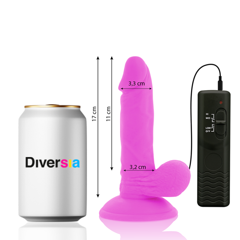 Diversia Flexible Vibrating Dildo 17 cm - 4