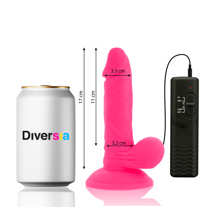 Diversia Flexible Vibrating Dildo 17 cm - 8