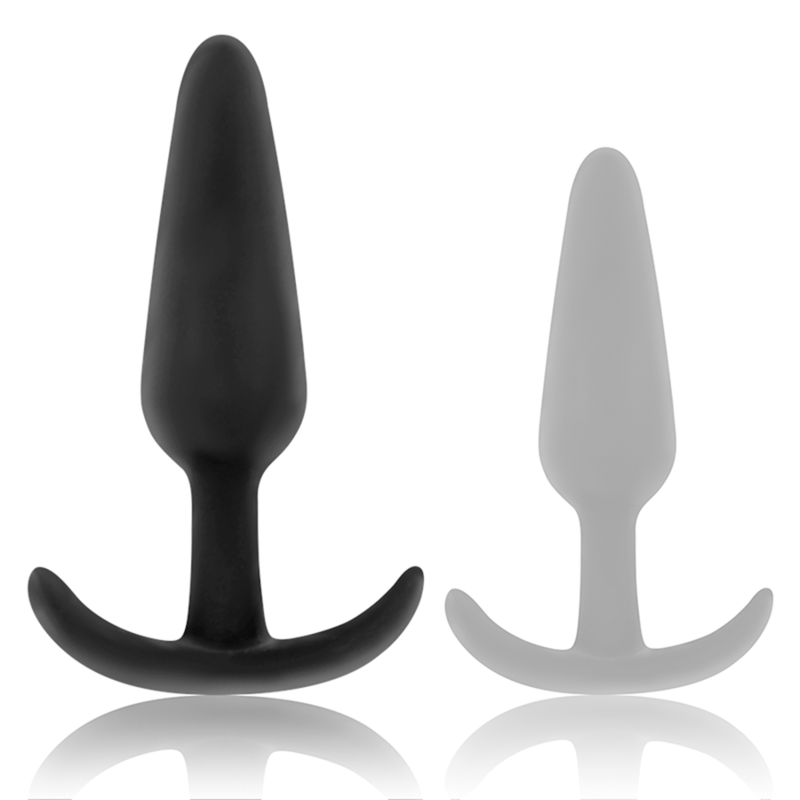 Black Silver Kael Silicone Anal Plug With Medium Handle - 4