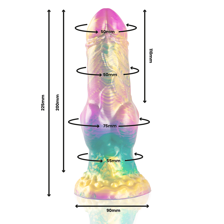Epic Iris Dildo With Rainbow Testicles Of Pleasure - 3