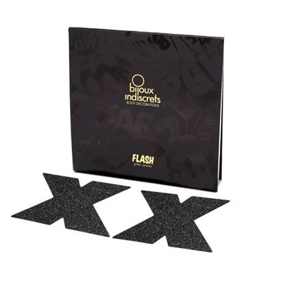 Bijoux Flash Indiscrets Flash Cross Nipple Caps - 2