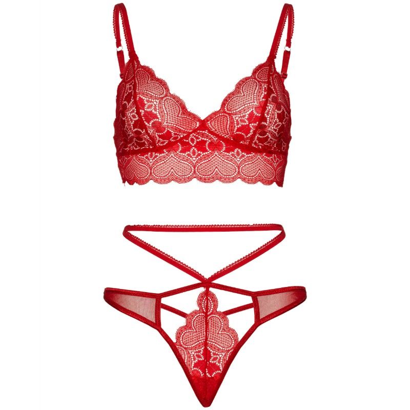 Leg Avenue 2 Pieces Set Lace Bralette And Thong - 3