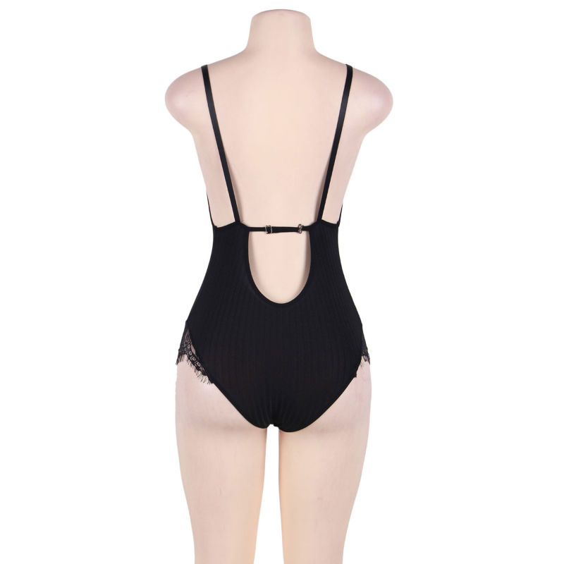 Subblime Queen Plus Size Queen Plus Teddy With Clears And Fringes - 3