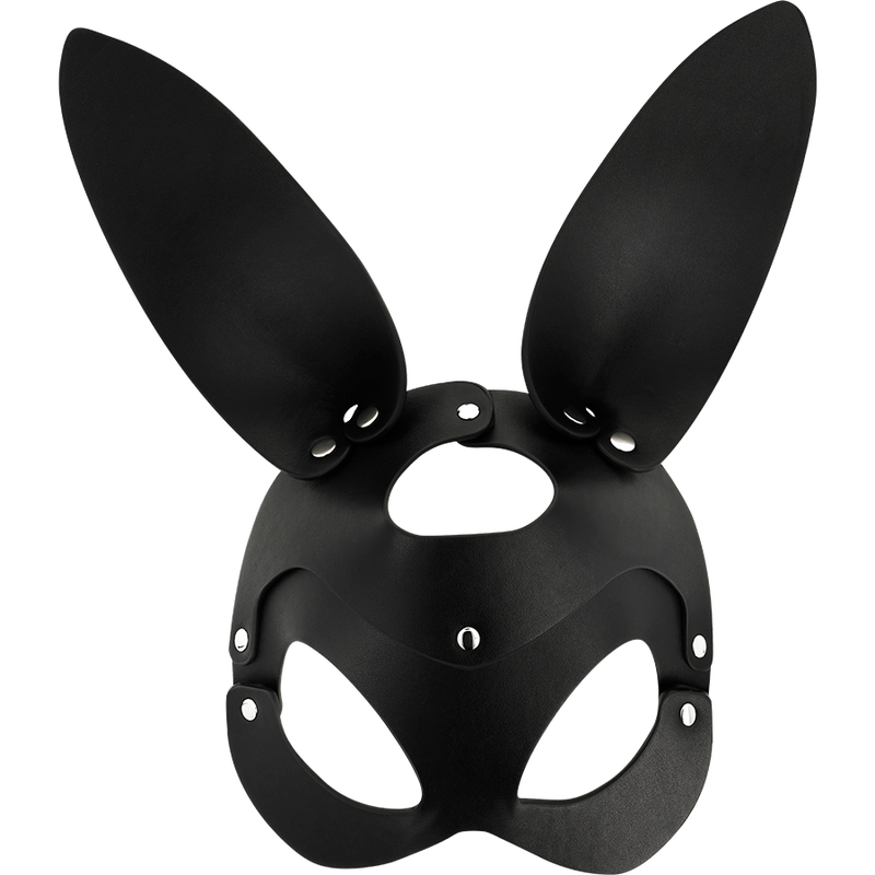Coquette Chic Desire Vegan Leather Mask With Bunny Ears - 3