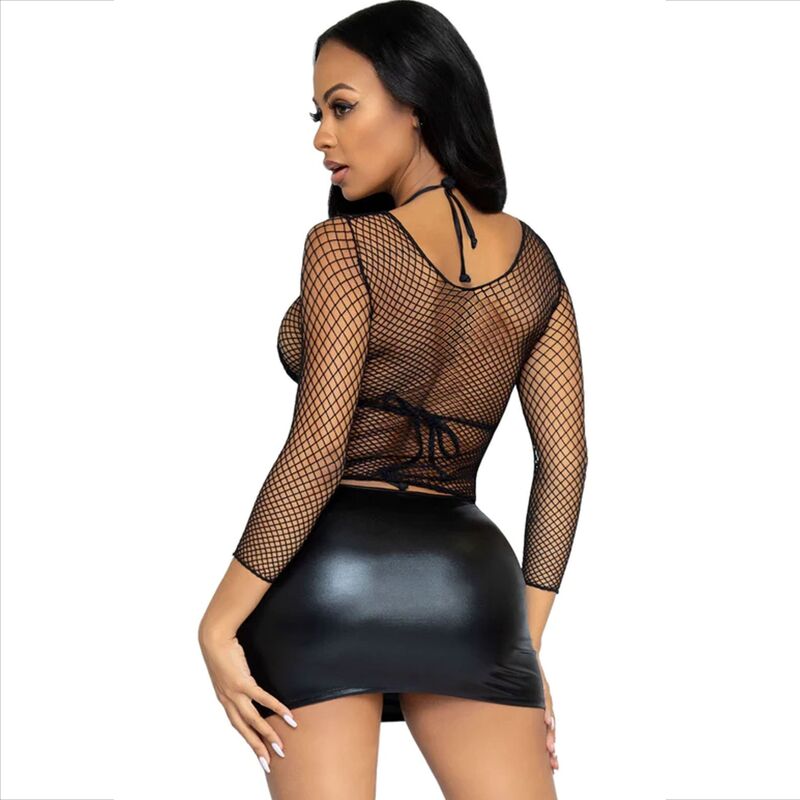 Leg Avenue Fishnet Long Sleeve T Shirt - 3