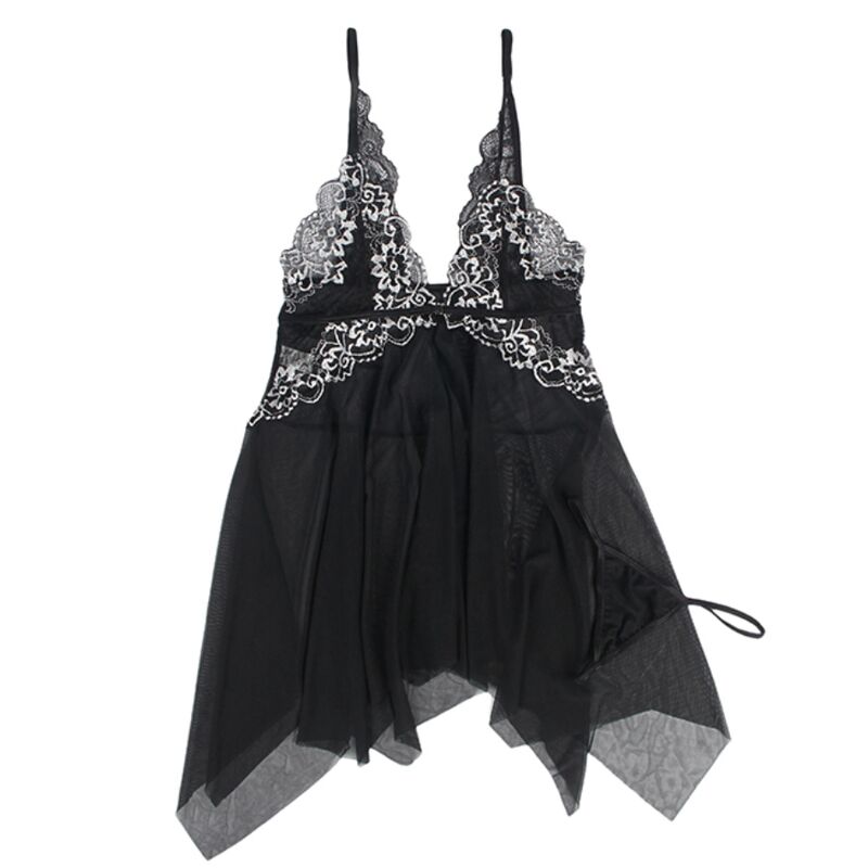 Subblime Babydoll Fabric Tulle Chest Lace - 4