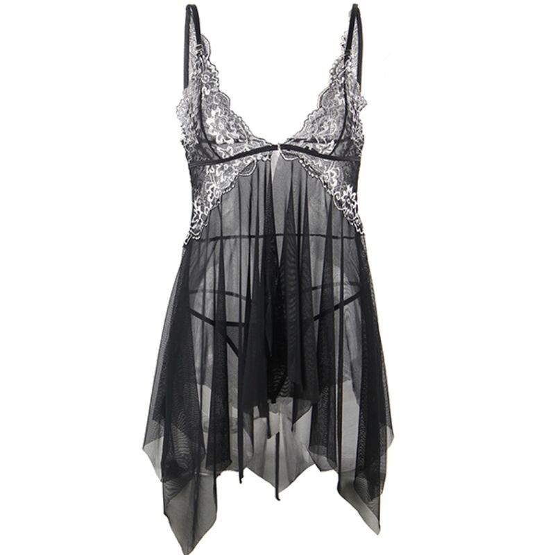 Subblime Babydoll Fabric Tulle Chest Lace - 5