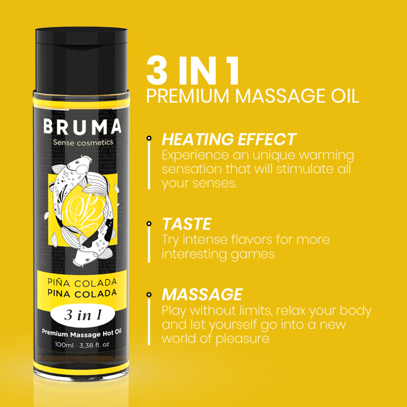 Bruma Premium Massage Hot Oil Pina Colada 3 In 100 Ml - 4