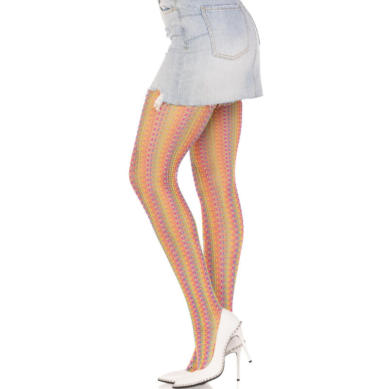 Leg Avenue Multicolor Crochet Stockings - 3