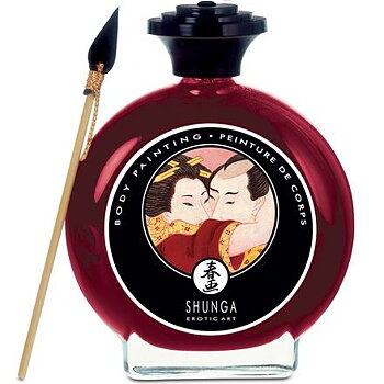 Shunga Massage Cream Strawberry And Cava Body Painting