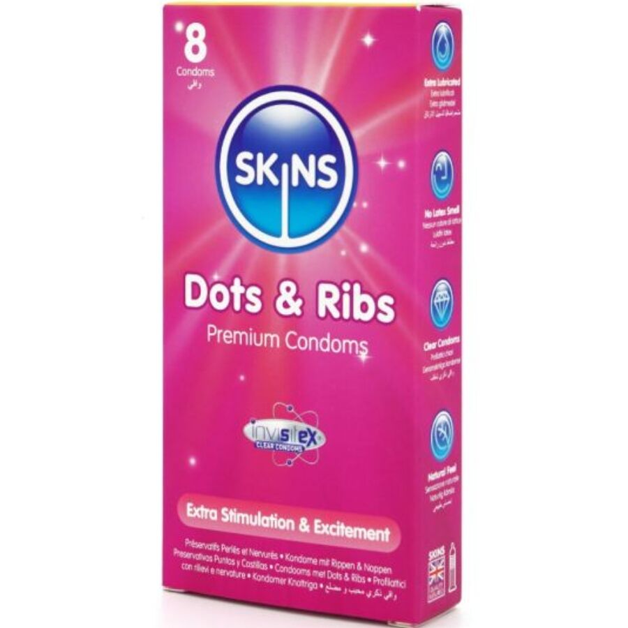 Skins Dots Ribs Premium Condoms Pack 8 - 2