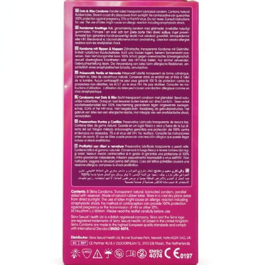 Skins Dots Ribs Premium Condoms Pack 8 - 4