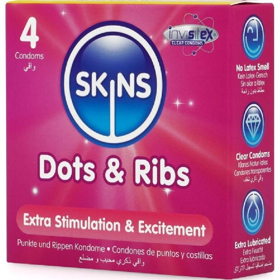 Skins Dots Ribs Premium Condoms Pack 4 - 2