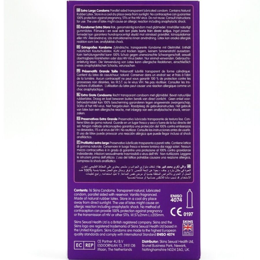 Skins Extra Large Premium Condoms Pack 16 - 4